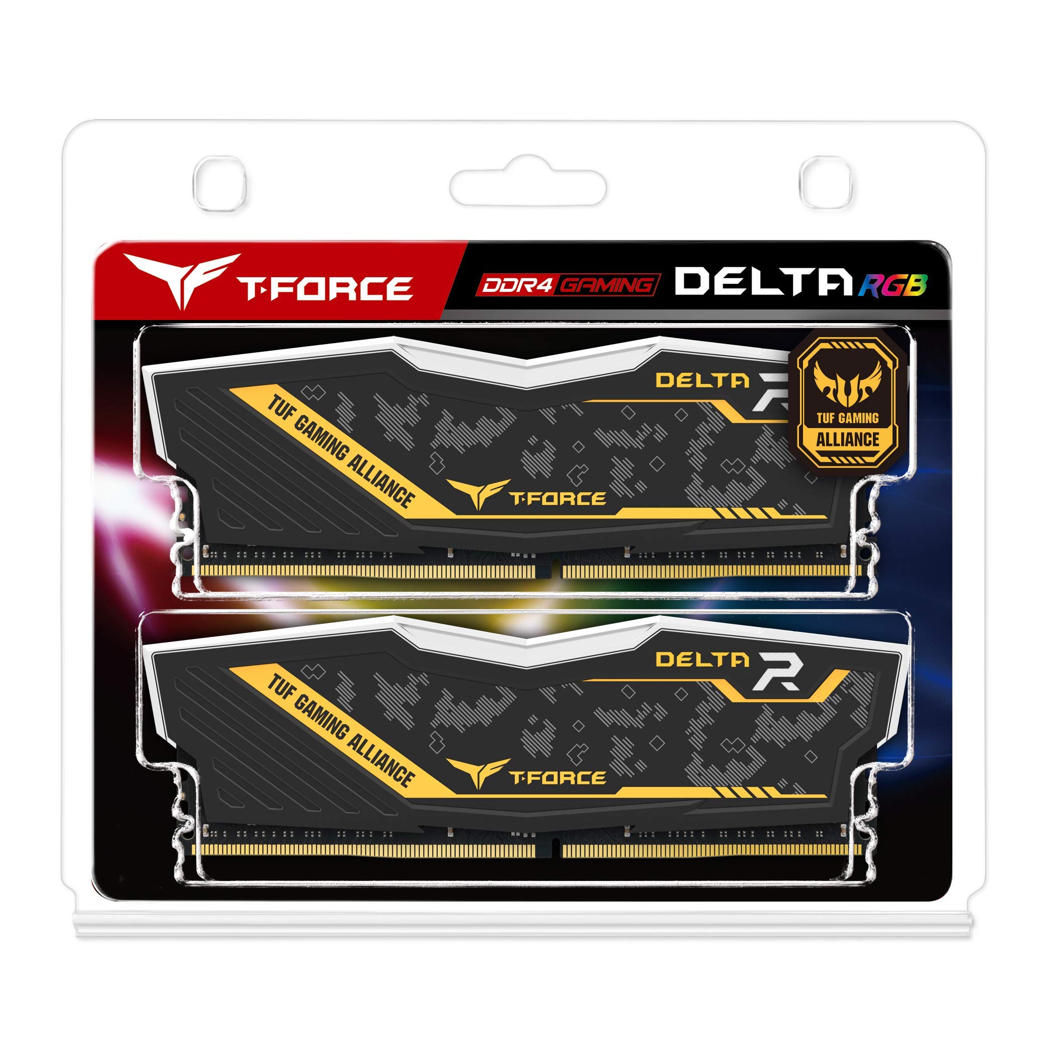 PCパーツ DDR4 16GB (8GBx2) T-FORCE DELTA TUF DELTA TUF Gaming Alliance RGB DDR4 DESKTOP MEMORY 16GB(2x8GB